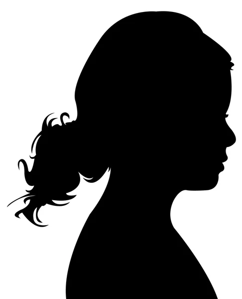 Testa bambino silhouette — Foto Stock