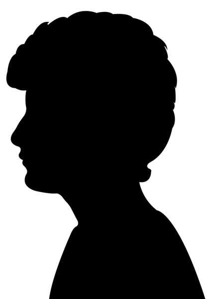 Silhouet van een mans hoofd in het zwart — Stockfoto