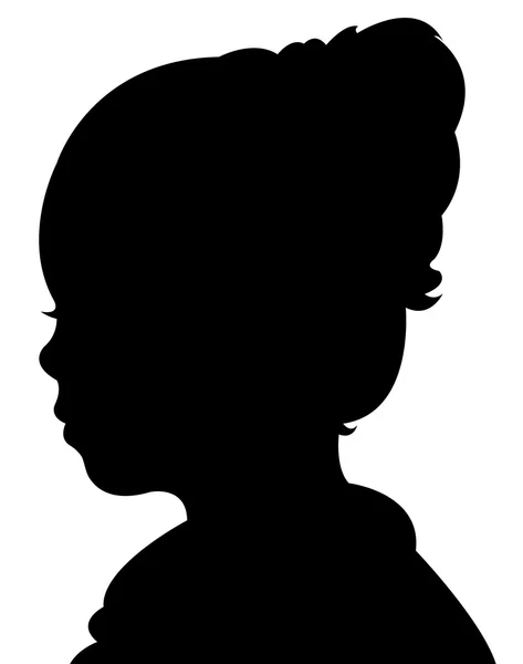 Çocuk baş silueti — Stok fotoğraf
