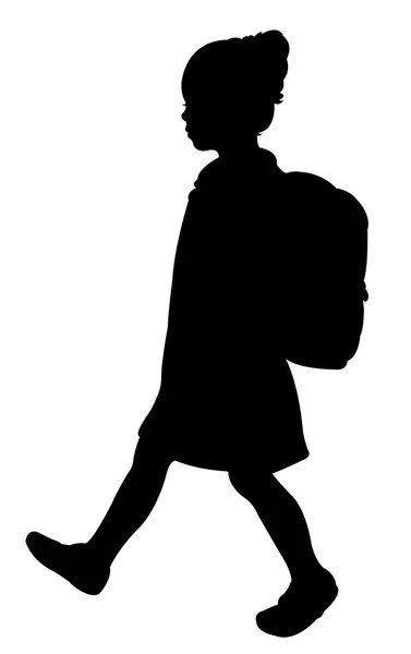 Torna alla silhouette del bambino della scuola — Foto Stock