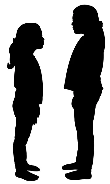 Two friends silhouette — Stock Photo, Image