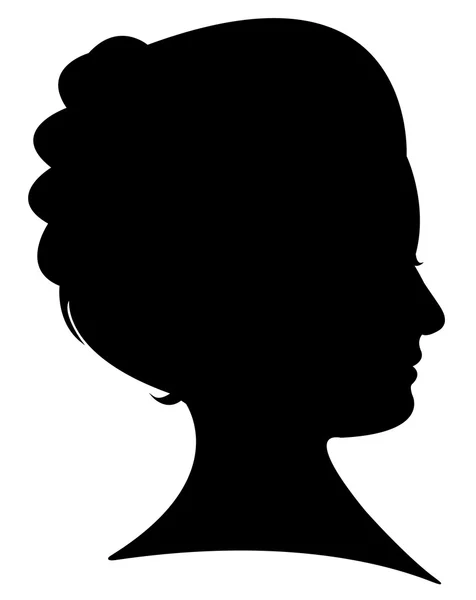 Signora testa silhouette — Foto Stock