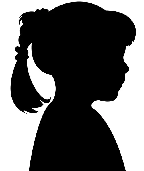 Una silhouette testa bambino — Foto Stock