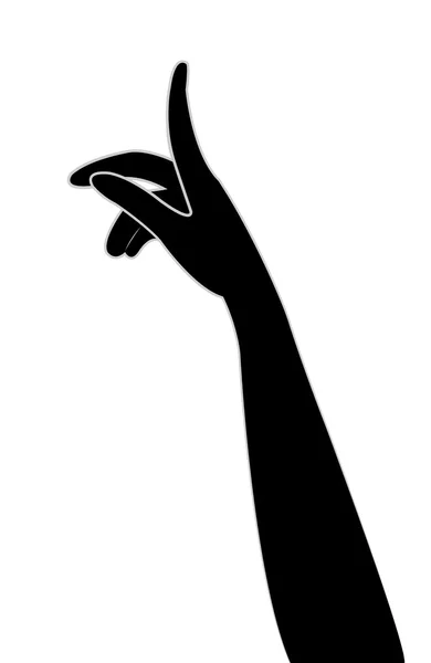Hand silhouet — Stockfoto