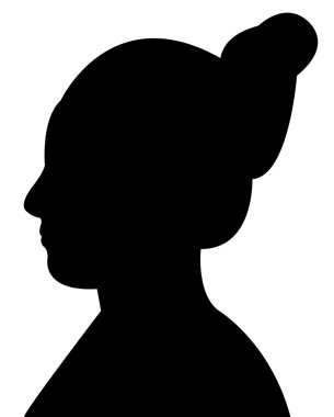 kadın baş siluet