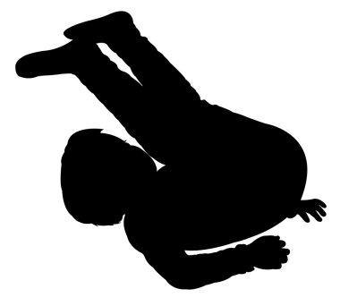 Eğlence, oyun, siluet sahip erkek bebek