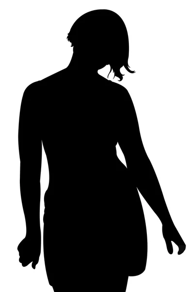 Una silhouette da ragazza — Foto Stock