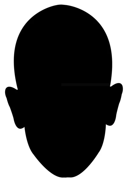 Una silueta cabeza de hombre —  Fotos de Stock