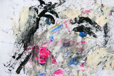 arka plan olarak kirli boyalı portre