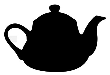 çaydanlık siluet vektör