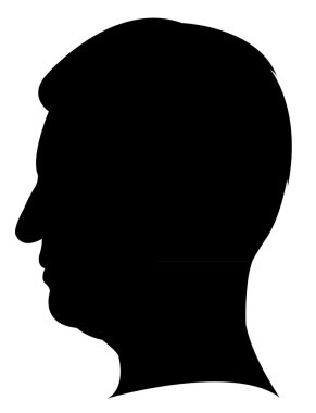 Bir erkek baş silueti