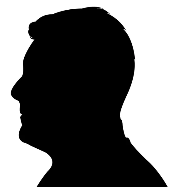 Een man hoofd silhouet — Stockvector