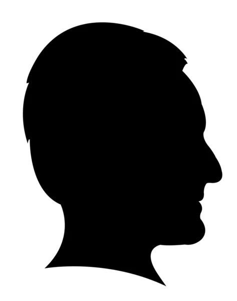 A man head silhouette — Stock Vector