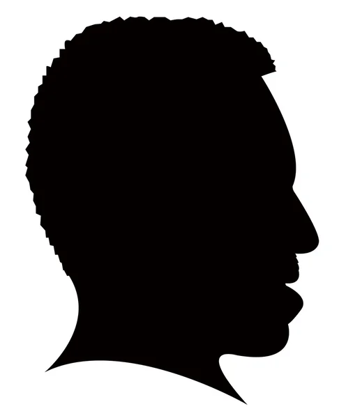 Une silhouette tête d'homme — Image vectorielle