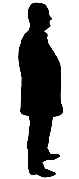 Homme debout silhouette vecteur — Image vectorielle