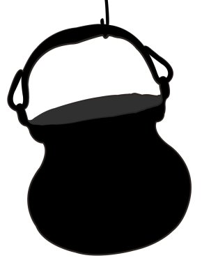 geleneksel Türk pot siluet vektör