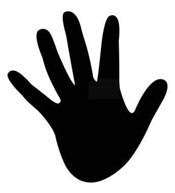 bebek eli siluet vektörü