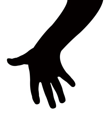 bebek eli siluet vektörü