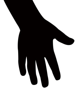 bebek eli siluet vektörü