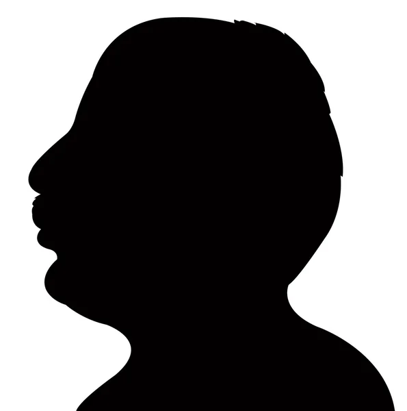 Een man hoofd silhouet — Stockvector