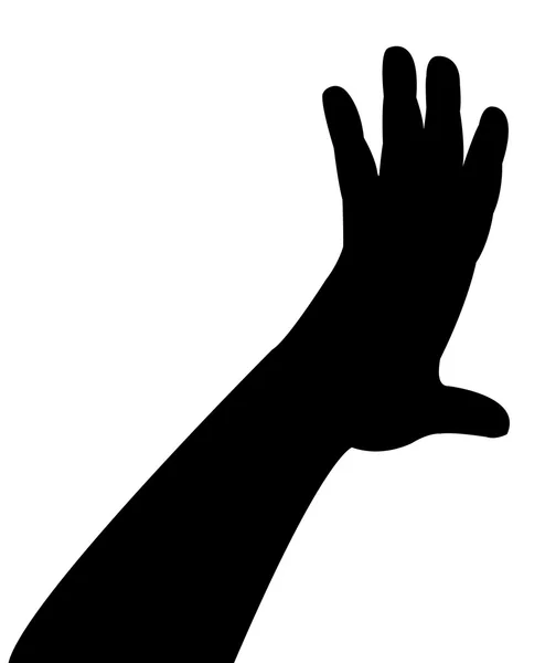 Baby hand silhouet vector — Stockvector