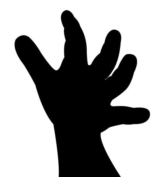 Baby hand silhouette vector — Stock Vector