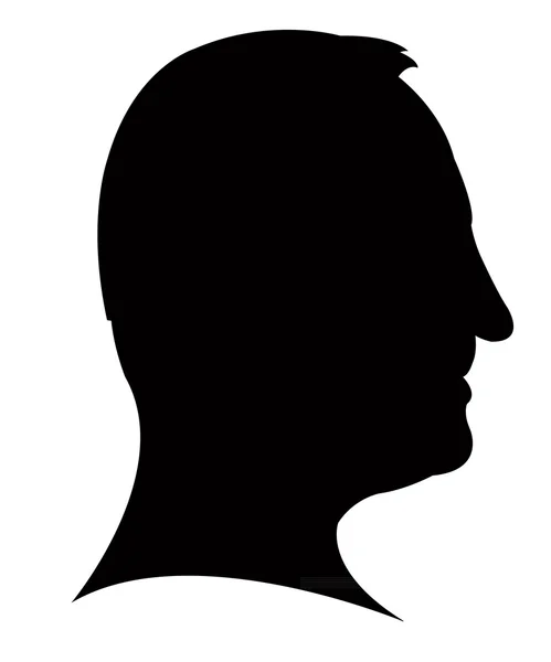 A man head silhouette — Stock Vector