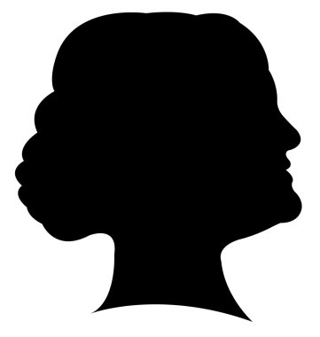 kadın baş siluet