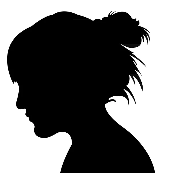 Silhouette tête de dame — Photo