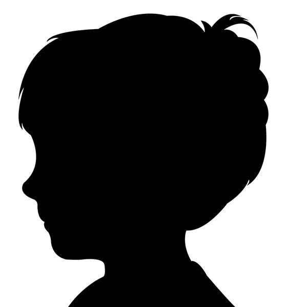 A boy head silhouette — Stock Photo, Image
