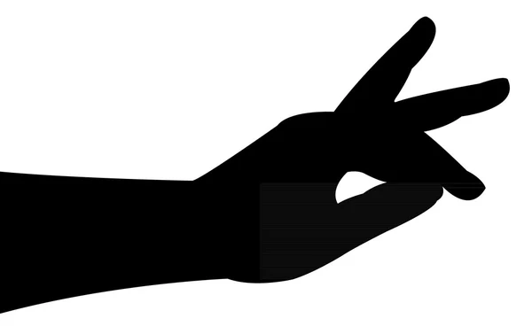 Lady hand silhouette — Stock Photo, Image