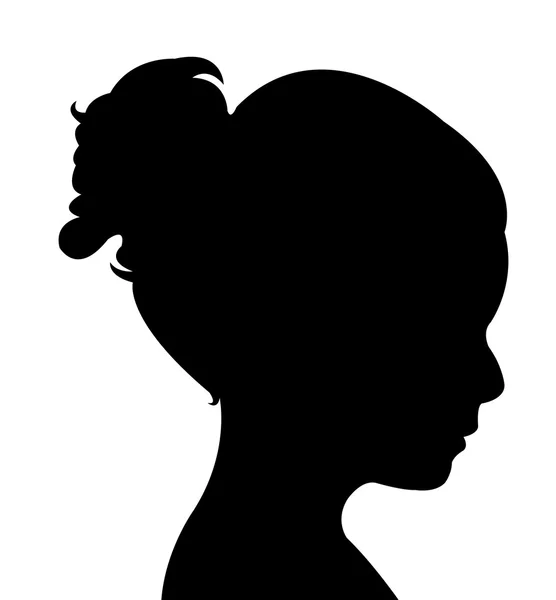 Una silueta de cabeza de chica —  Fotos de Stock