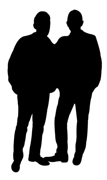 Standing men silhouette — Stock Photo, Image