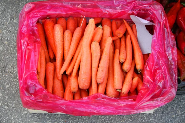 Carrots at bazaar — Stock Photo, Image