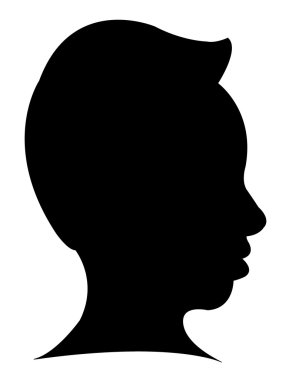 bir oğlan Merkez siluet