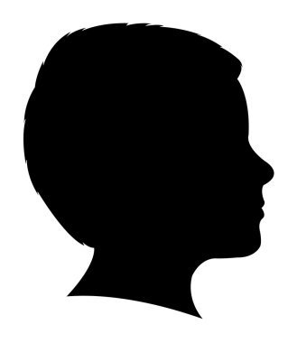 bir oğlan Merkez siluet