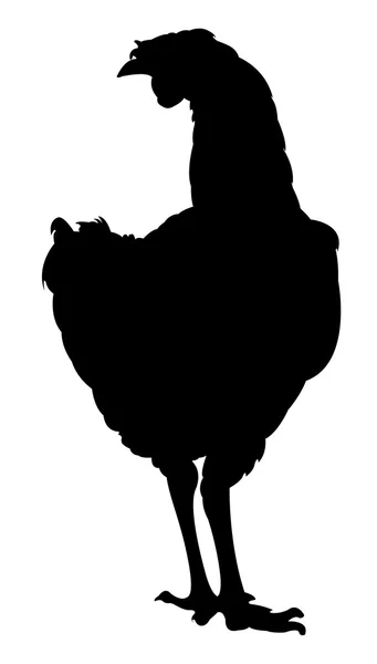 Hühnersilhouetten-Vektor — Stockvektor