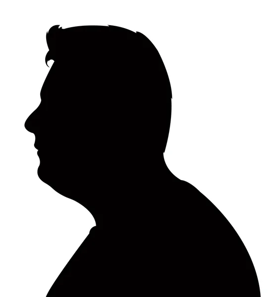 Une silhouette tête d'homme — Image vectorielle