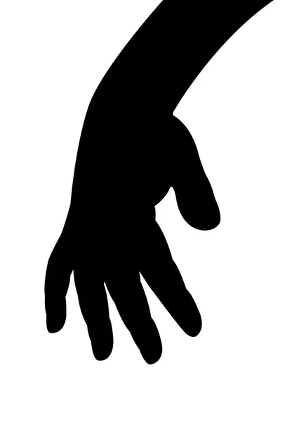 Силуэт женской руки — стоковый вектор
