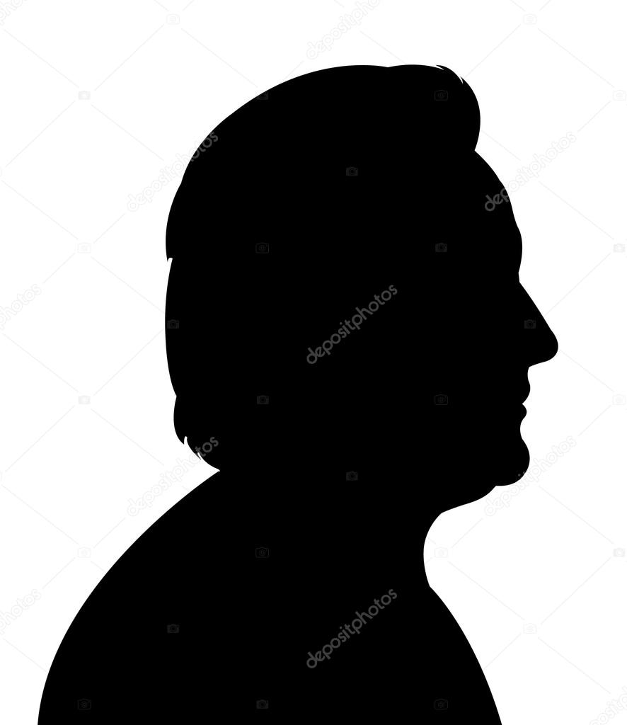 An old lady head silhouette vector Stock Vector by ©Dr.Art 51393263