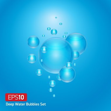 sahne kabarcıklar derin suda soyut