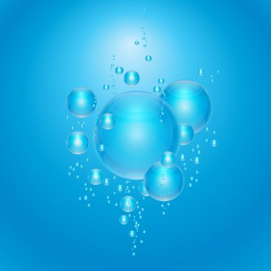 Hava kabarcıkları ile sualtı arka plan