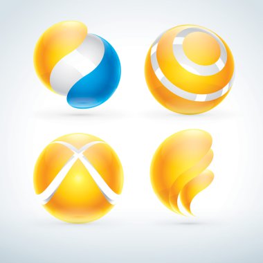 soyut tasarım öğeleri: işaretler, semboller ve düğmeler. eps10