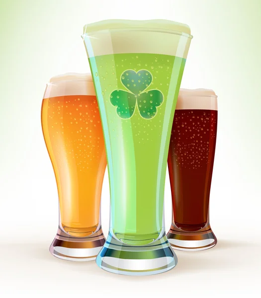 St. Patrick's Day Beer Set — Stock Vector