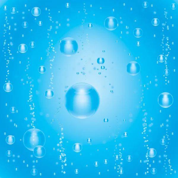 Scène sous-marine abstraite bulles d'air en profondeur — Image vectorielle