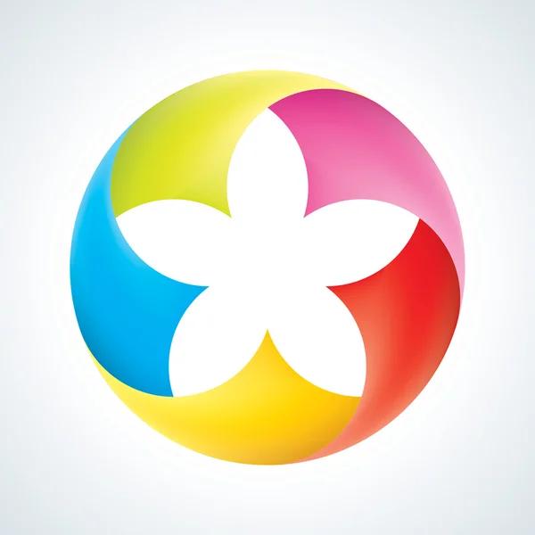 Abstraktní květinové logo šablonu. firemní ikona — Stockový vektor