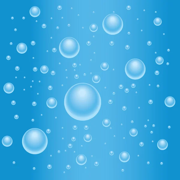 Abstrato cena subaquática bolhas de ar em profundidade — Vetor de Stock