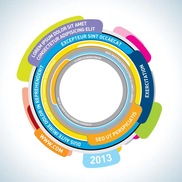 Modello astratto di progettazione infografica — Vettoriale Stock