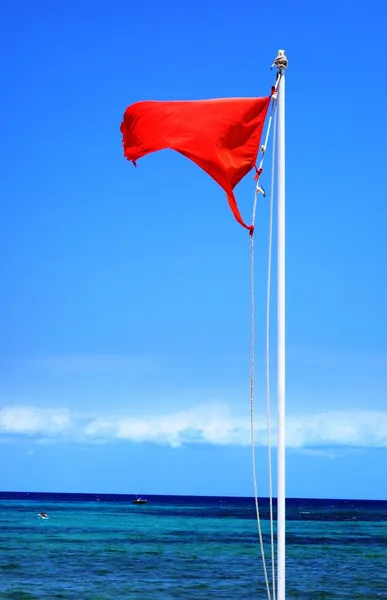 Bandeira Vermelha — Fotografia de Stock