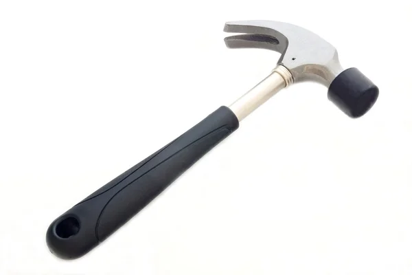 Iron hammer with the rubber handle — Stock Photo, Image